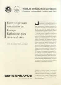 Euro y regímenes monetarios en Europa